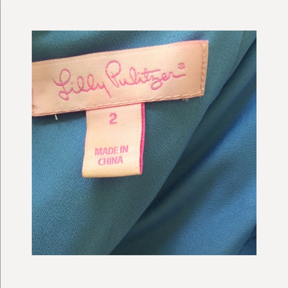 Lilly Pulitzer Blue Floral Lace Peplum Kiri Dress - Picture 3 of 3